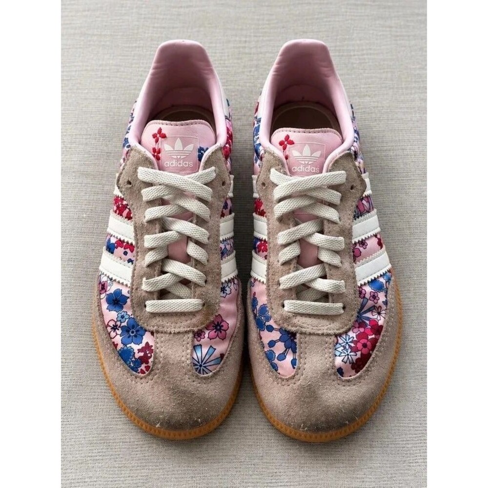 Adidas Originals Samba Floral Pink Liberty Print Kids Girls Sneakers US 2 UK 1.5